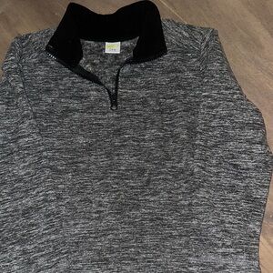 Boys Gray Half-Zip Sweater